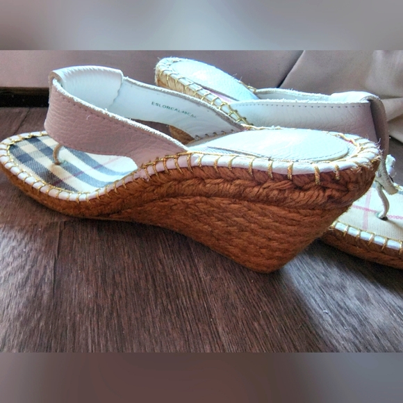 Burberry- Nova Check Thong Espadrille (White) - Picture 7 of 16